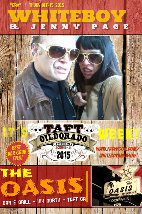 whiteboy and jnny at th oasis oildorado 2015 Plakat template