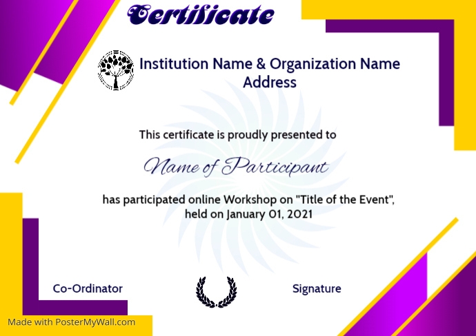 Certificate | PosterMyWall
