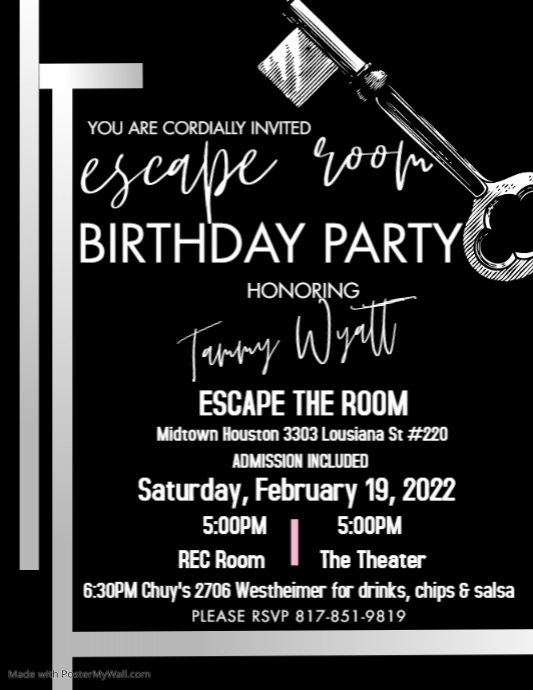 Copy of Copy of Maze Escape Room Party Invitation | PosterMyWall