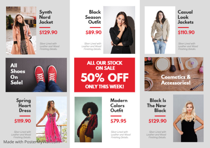 Fashion Trifold Brochure Design Template