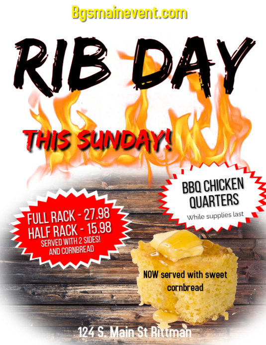 Che Rib Poster Copy of Ribs Dinner | PosterMyWall