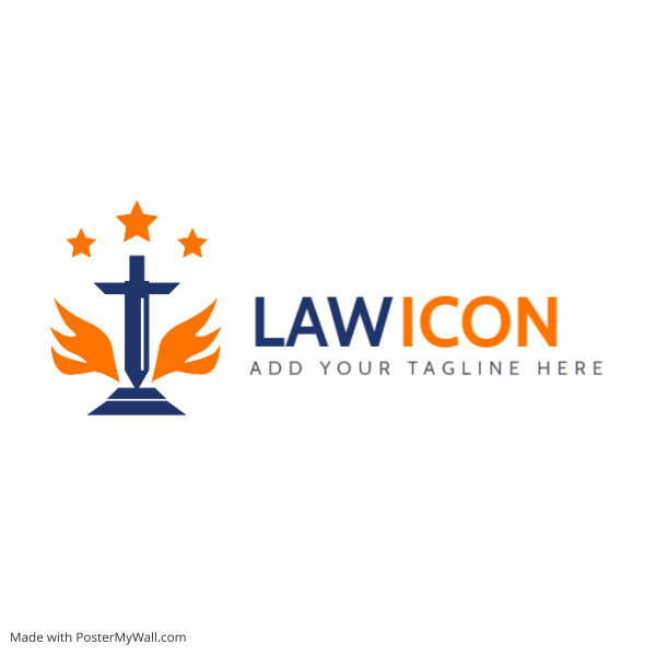 dark blue and orange logo template design