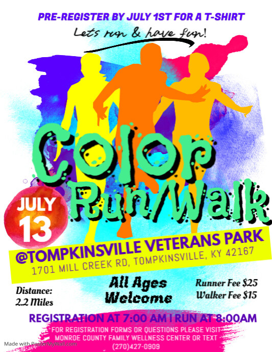 Color Run Flyer PosterMyWall
