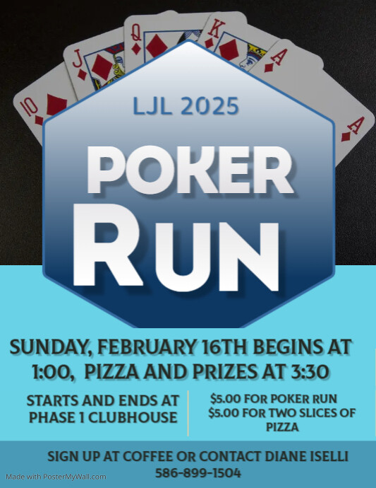 Poker Run Flyer 2024 PosterMyWall