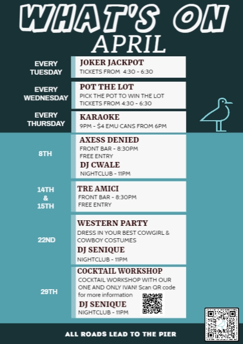 Weekly Local Guide Posts what's on this week pub calendar template des (5) | PosterMyWall