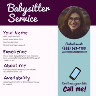 1 Babysitter Instagram Post template