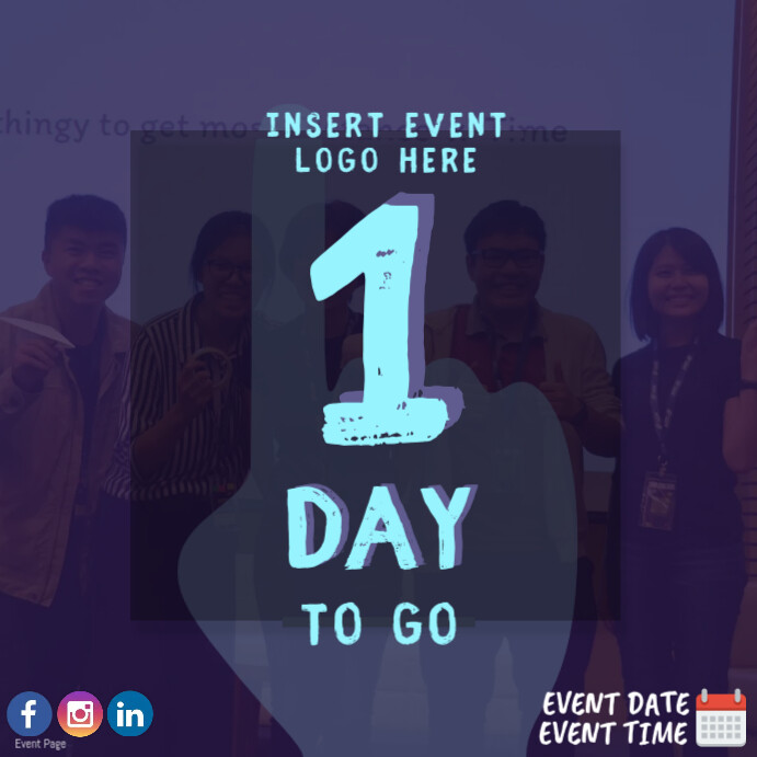 1 Day To Go Countdown Event Template PosterMyWall