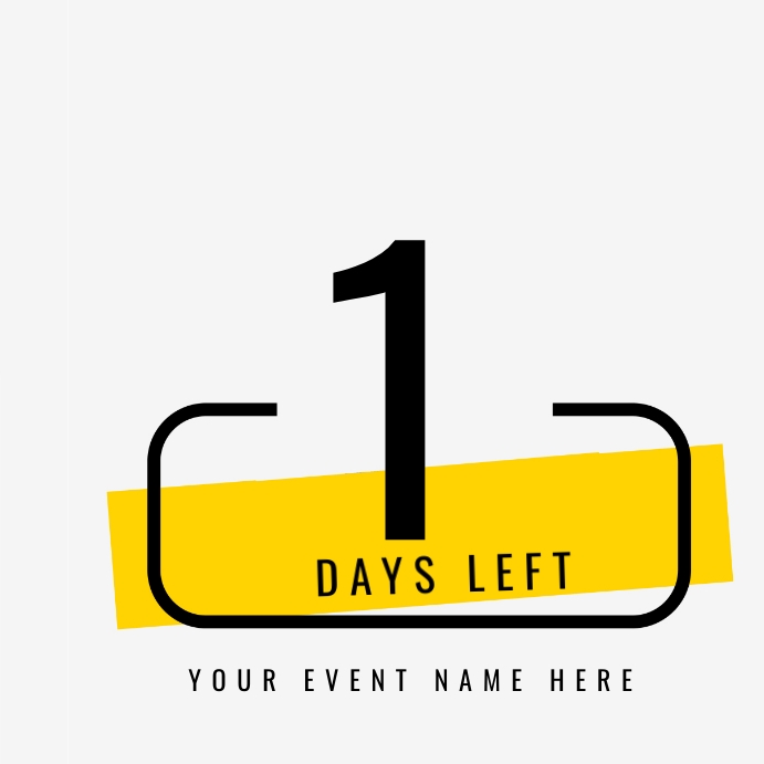Day 1 1 Day 1 Day To Go Countdown