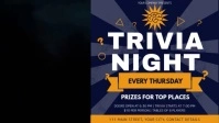 Blue and Yellow Trivia Night Facebook Cover Video template