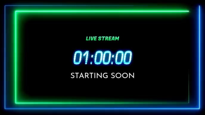 1 Min Countdown Live Stream Starting Soon Оверлей Twitch template