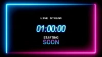 1 Min Countdown Live Stream Starting Soon Superposición de Twitch template