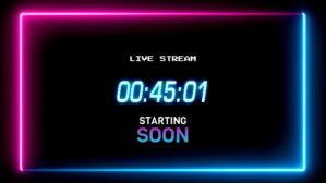 1 Min Countdown Live Stream Starting Soon Incrustation Twitch template