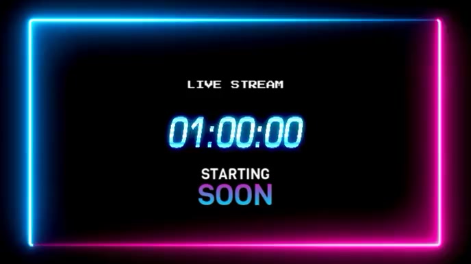 1 Min Countdown Live Stream Starting Soon Template | PosterMyWall