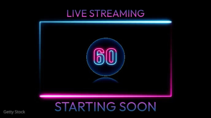 1 Min Countdown Live Stream Starting Soon Template | PosterMyWall