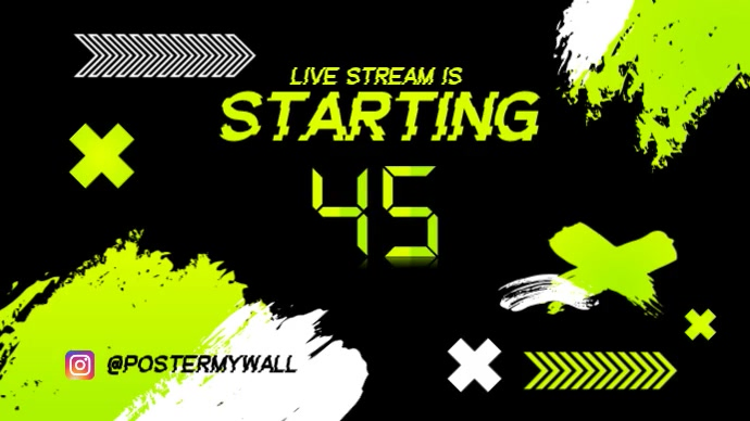 1 Min Countdown Timer Twitch Video Overlay Modelo | PosterMyWall