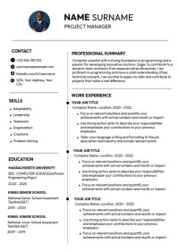 1 page A4 ATS friendly Resume CV template