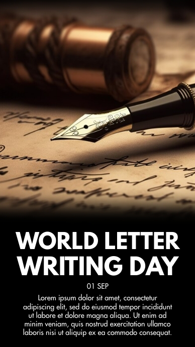 1 Sep - World Letter Writing Day เรื่องราวบน Instagram template