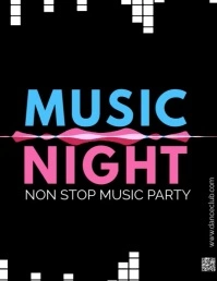 1. "Dance Frenzy" 2. "Beat Drop Bash" 3. "Get Down Tonight" 4. "Rhythm and Vibes" 5. "Dance the Nigh Flyer (US Letter) template