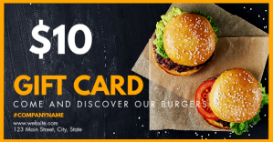 Schwarz Gift Card for Burgers Facebook Shared Image Template