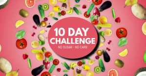 10 Days Challenge no sugar no carb fit health ภาพที่แชร์บน Facebook template