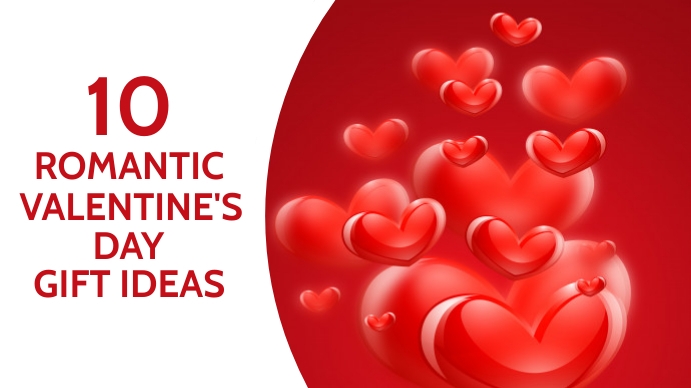 10 romantic valentine's day gift ideas YouTube Thumbnail template