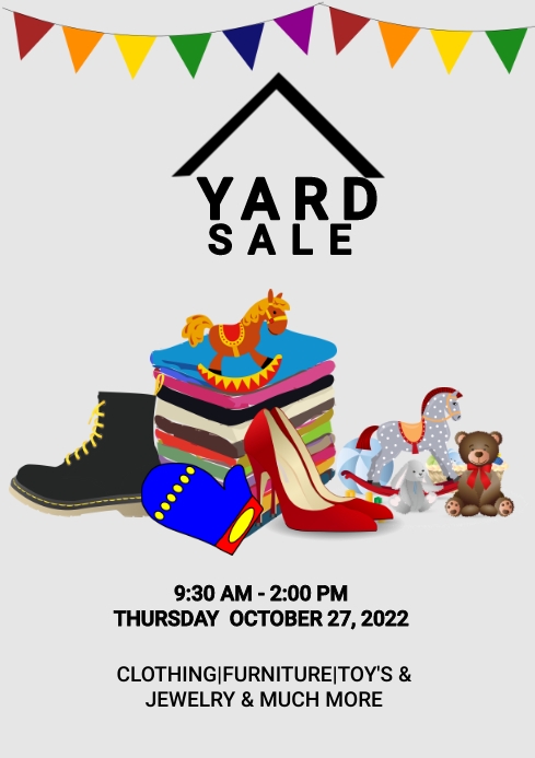 10 Yard Sale A4 template