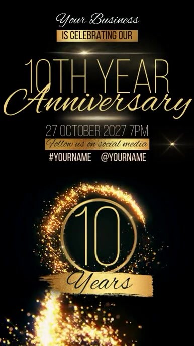 10 year anniversary design template | PosterMyWall