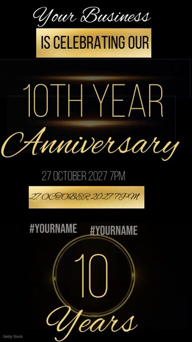 Copy of 10 year anniversary design template | PosterMyWall