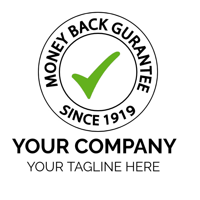 100% Money Back Guarantee PNG Logo template