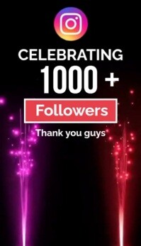 1000 followers Visitkort template