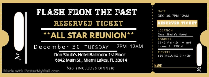 Black and Gold Prom Night Ticket | PosterMyWall