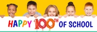 100TH dAY OF sCHOOL BANNER DESIGN template