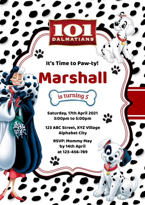 Inviting 101 101 Dalmatians Invitation 101 Dalmatians Birthday Party, 58% OFF