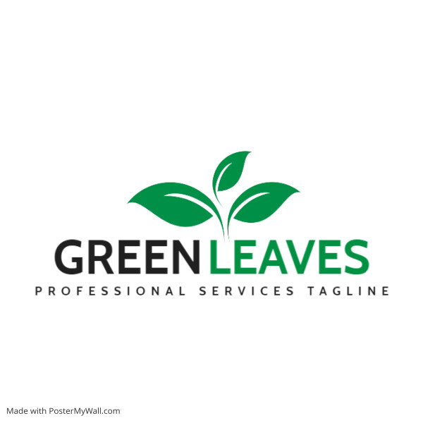 green and black colors logo template design