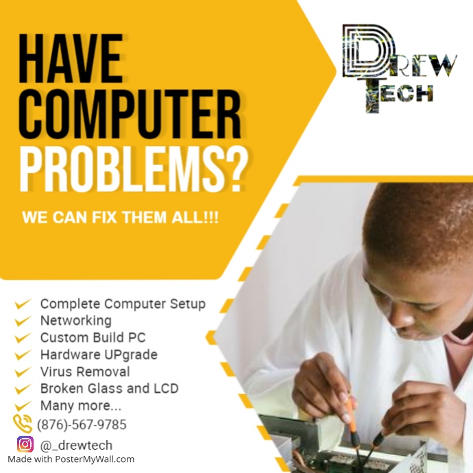 Copy of Copy of Computer Repair Ad Social Media Post | PosterMyWall
