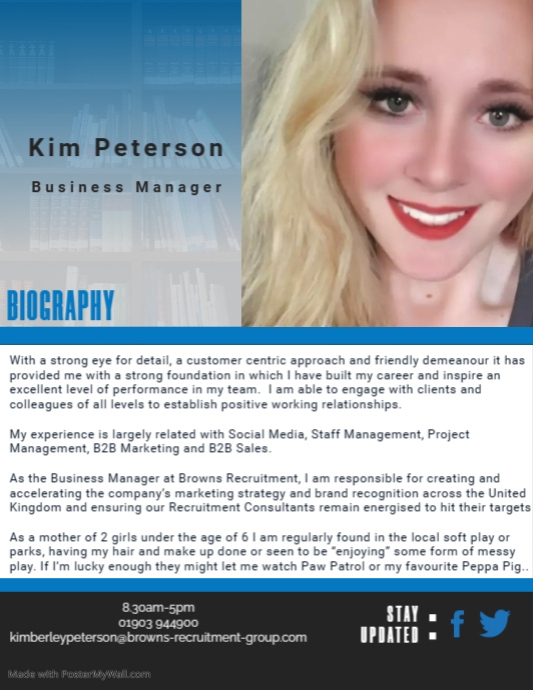 Yellow Modern Book Author Biography Flyer Tem (1) | PosterMyWall