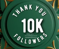 10k followers Medium Rectangle template