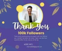 10k followers Persegi Panjang Sedang template