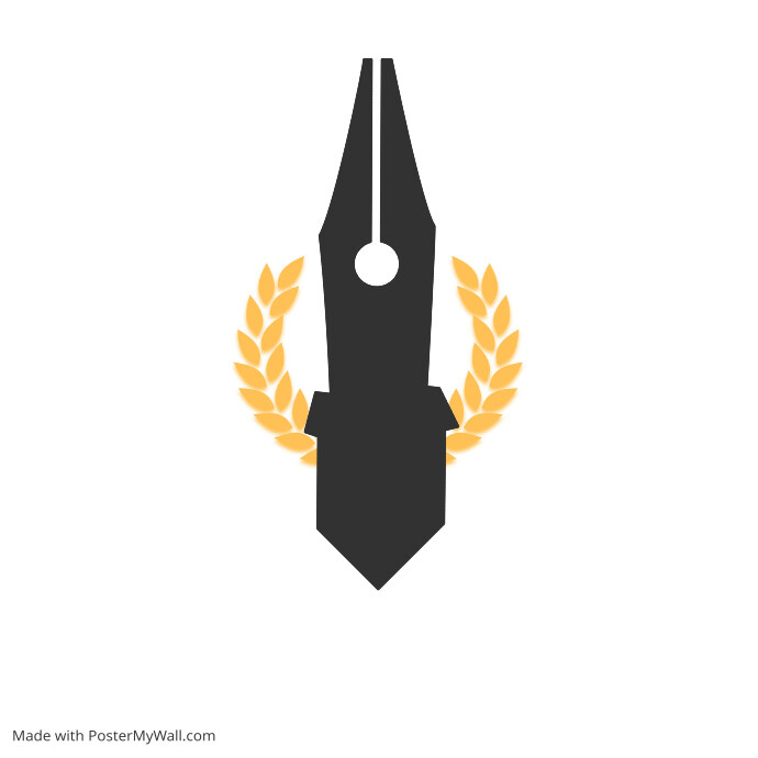 Fountain pen with sword logo Instagram Post template