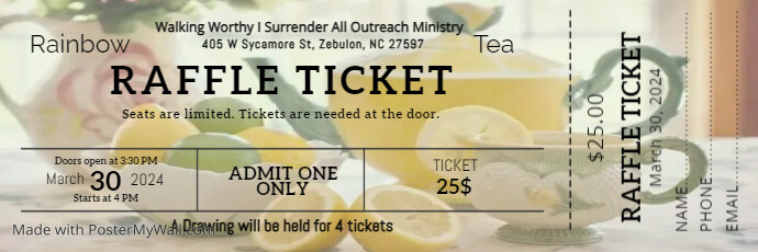 Copy of Gold Printable Raffle Ticket Design Template | PosterMyWall