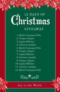 12 Days of Christmas Giveaway Tabloid template