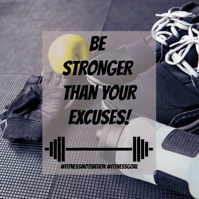 12 Fitness Motivation & Goals Wpis na Instagrama template
