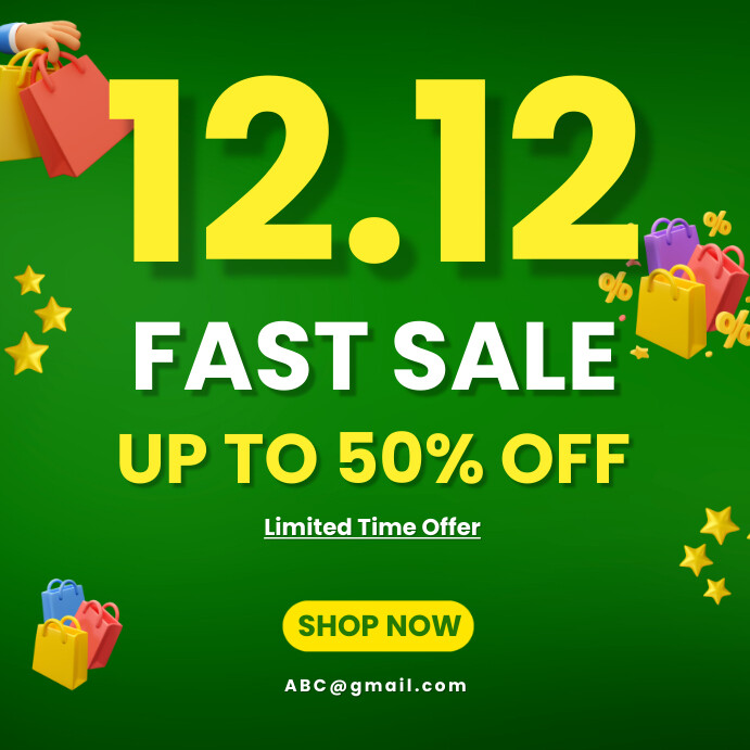 Copy of 12.12 Fast Sale | PosterMyWall