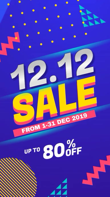 12.12 Sale Digital Display Promotion video template