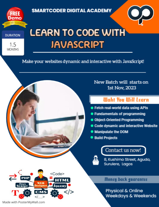 LEARN JAVASCRIPT | PosterMyWall