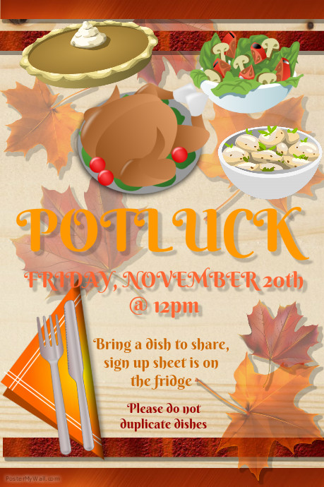 2015 Fall Potluck | PosterMyWall