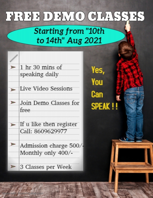 demo class Flyer (US Letter) template