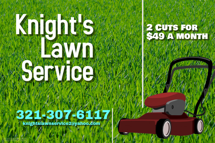 Knight's lawn service flyer | PosterMyWall