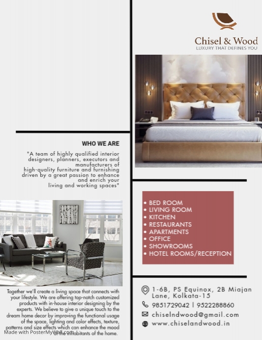 Copia de Copy of Free Interior Design Flyer Template | PosterMyWall