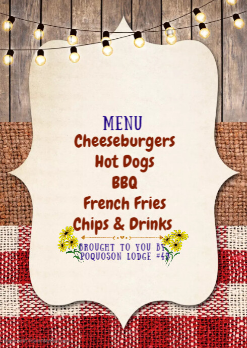 Copy of Spring Bazaar & BBQ MENU | PosterMyWall